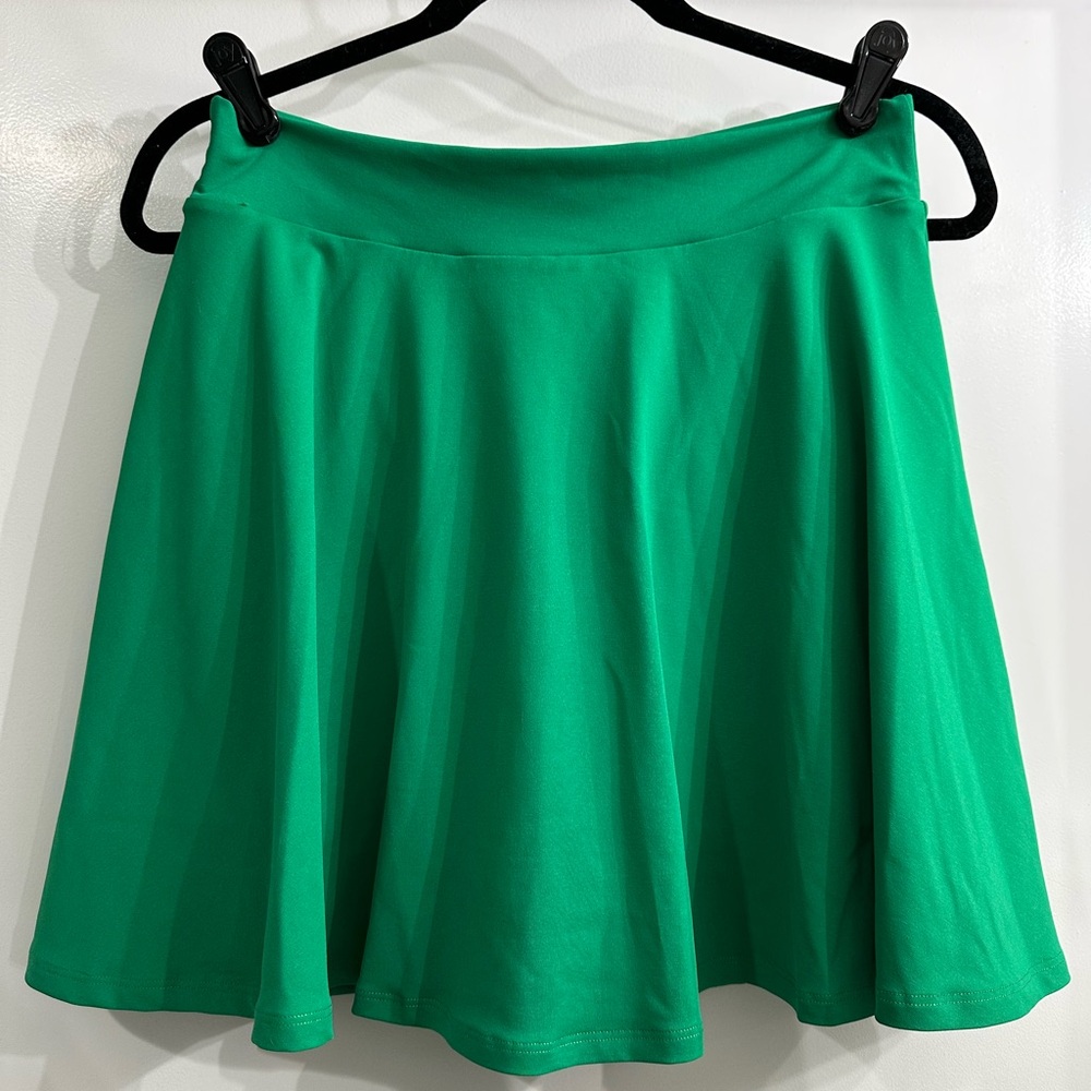 Fabletics flounce tennis high waisted skirt skort green large